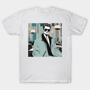 Dean's Deco Shades Cafe Vision Style Art Deco T-Shirt